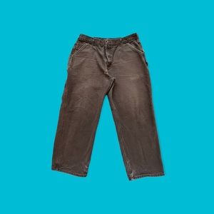 Carhartt Carpenter Pants Workwear Dungaree Fit Brown Men Size 38 30